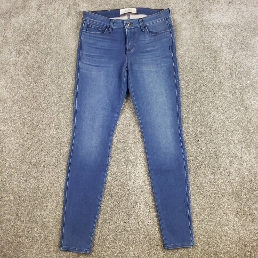 Genetic Jeans 29 Womens Med Wash #SHYA Mid Rise Skinny Blue Stretch Denim Pants
